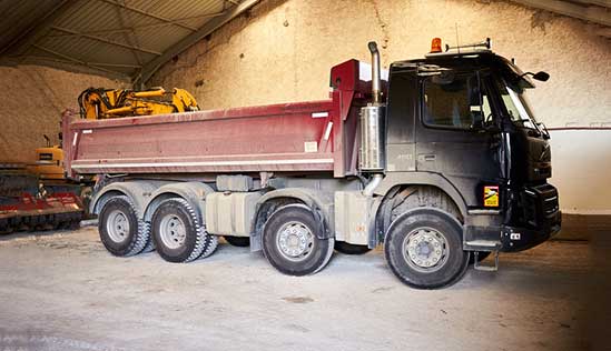 Transport par camion-benne